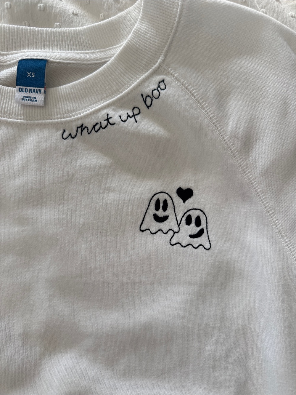 Old Navy Women’s 'What Up Boo' Ghost Sweatshirt